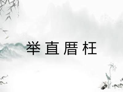 举直厝枉