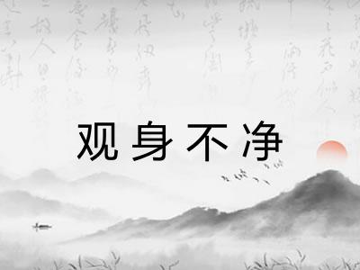 观身不净