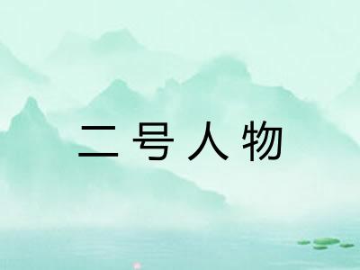 二号人物