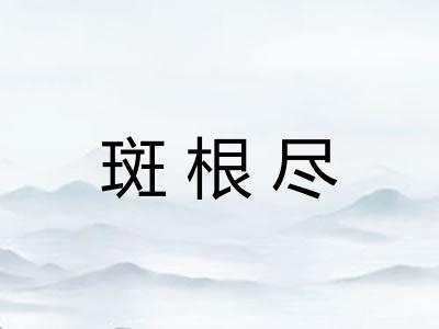 斑根尽