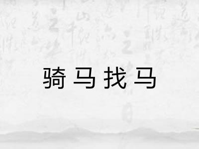 骑马找马