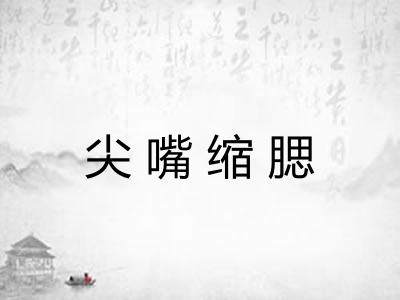 尖嘴缩腮