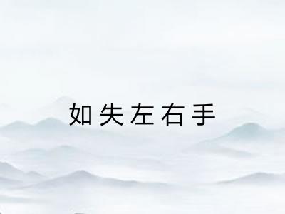 如失左右手