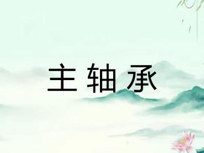 主轴承
