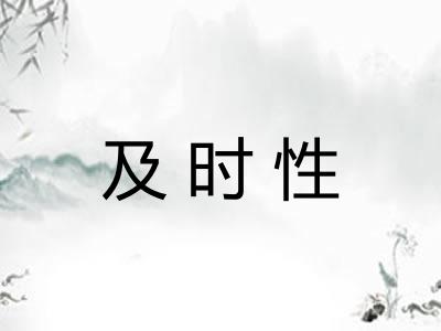 及时性