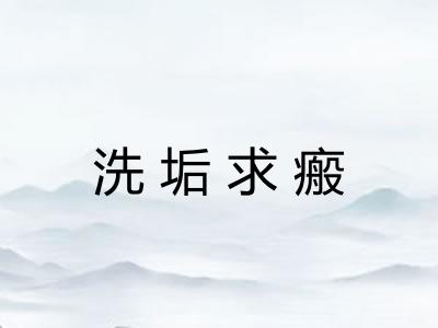洗垢求瘢