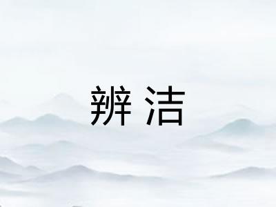辨洁