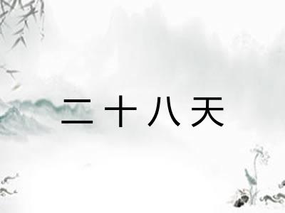 二十八天