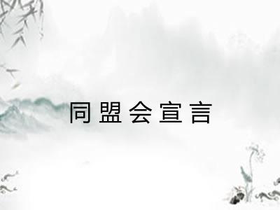 同盟会宣言