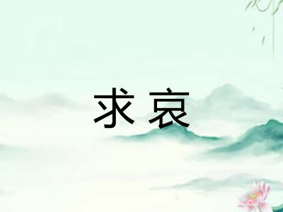 求哀