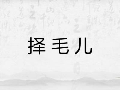 择毛儿