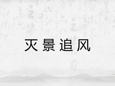 灭景追风