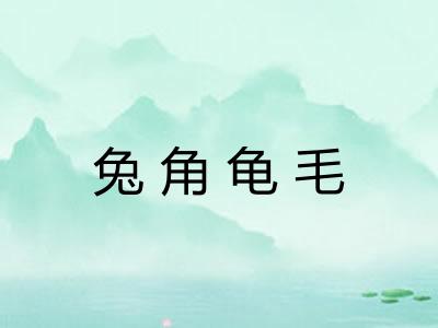 兔角龟毛