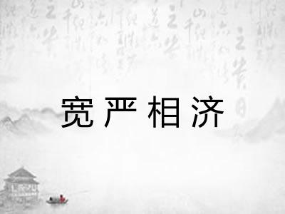 宽严相济
