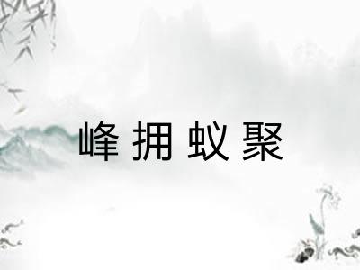峰拥蚁聚