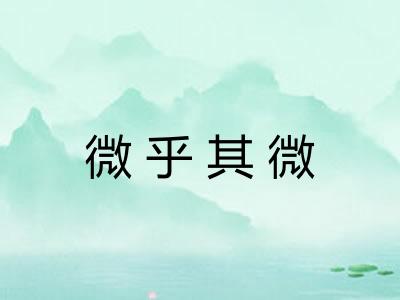 微乎其微