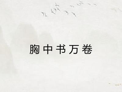胸中书万卷