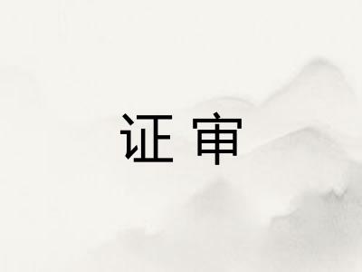 证审