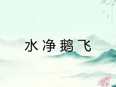 水净鹅飞