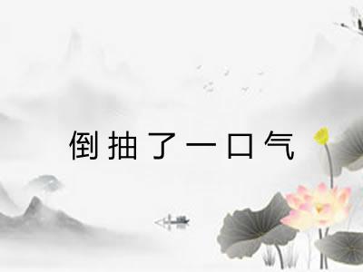 倒抽了一口气