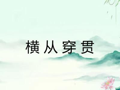 横从穿贯