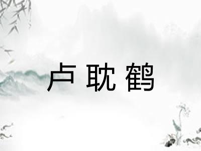 卢耽鹤