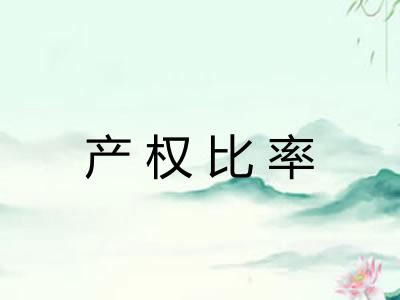 产权比率