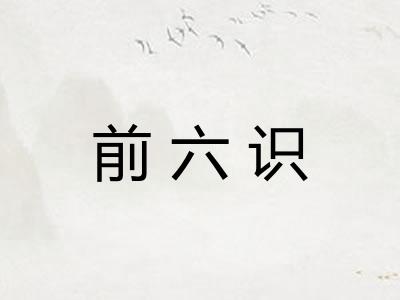 前六识