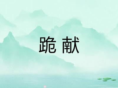 跪献
