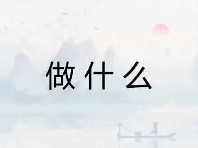 做什么