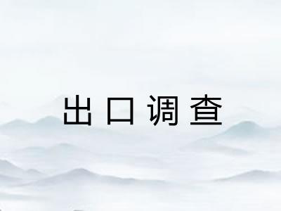 出口调查