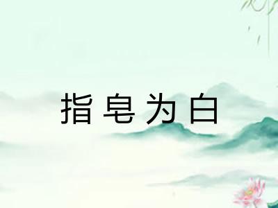 指皂为白