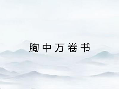 胸中万卷书