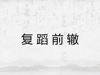 复蹈前辙