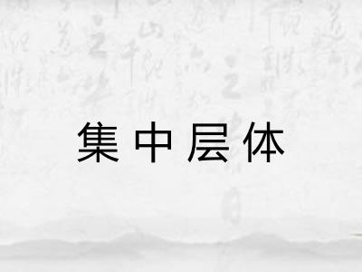 集中层体