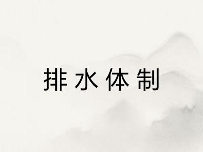 排水体制