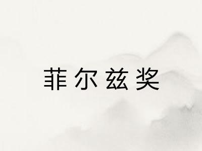 菲尔兹奖