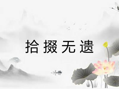拾掇无遗