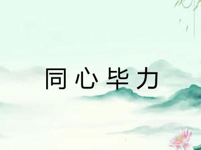 同心毕力