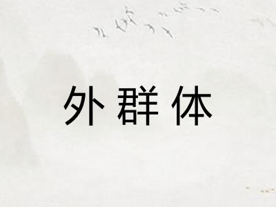 外群体