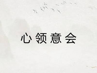 心领意会
