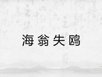 海翁失鸥