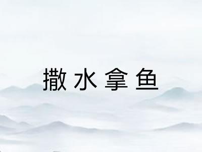 撒水拿鱼