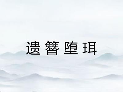 遗簪堕珥