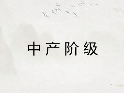 中产阶级