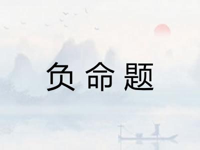 负命题