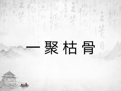 一聚枯骨