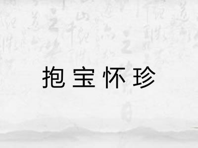 抱宝怀珍