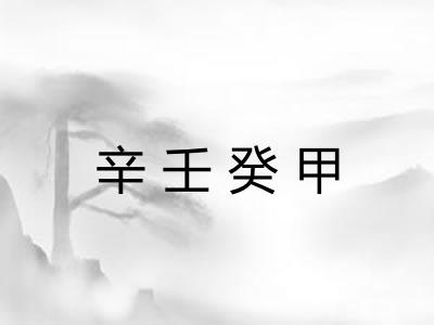 辛壬癸甲