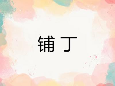 铺丁